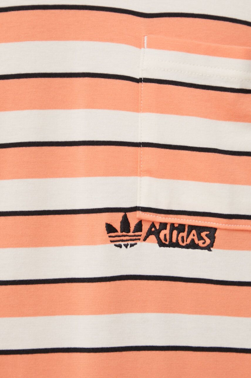 adidas Originals Bavlněné tričko HT1663 oranžová barva s aplikací - Pepit.cz