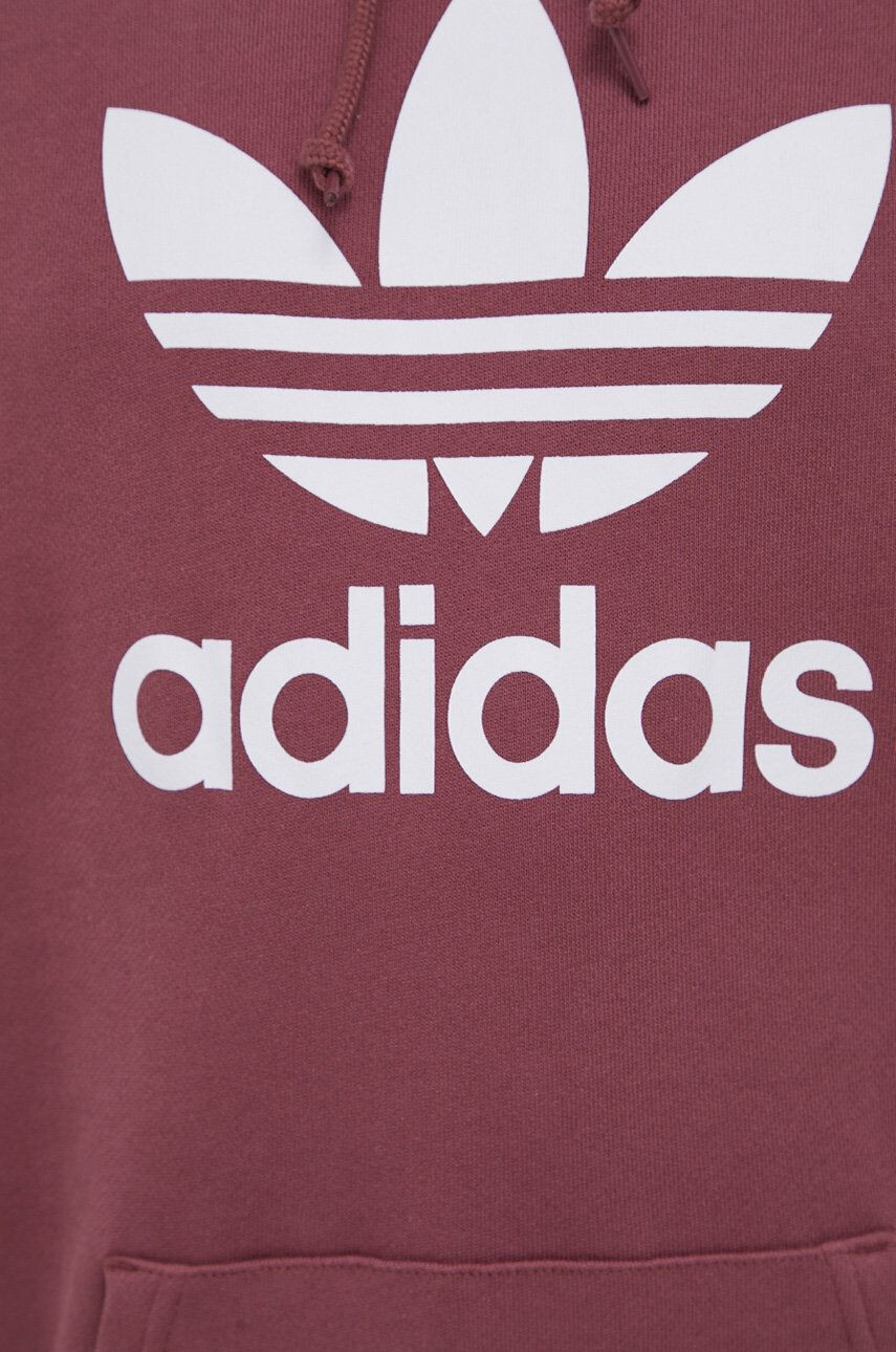 adidas Originals Bavlněná mikina HE9498 pánská růžová barva s potiskem - Pepit.cz