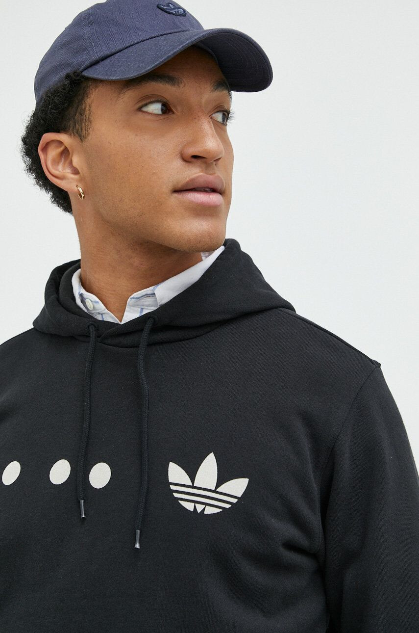 adidas Originals Bavlněná mikina dámská růžová barva s kapucí s potiskem - Pepit.cz