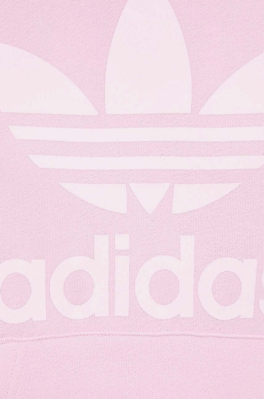 adidas Originals Bavlněná mikina dámská růžová barva s kapucí s potiskem - Pepit.cz