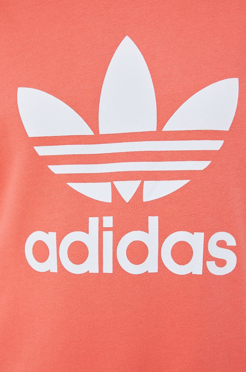 adidas Originals Bavlněná mikina HE9537 dámská oranžová barva s potiskem - Pepit.cz