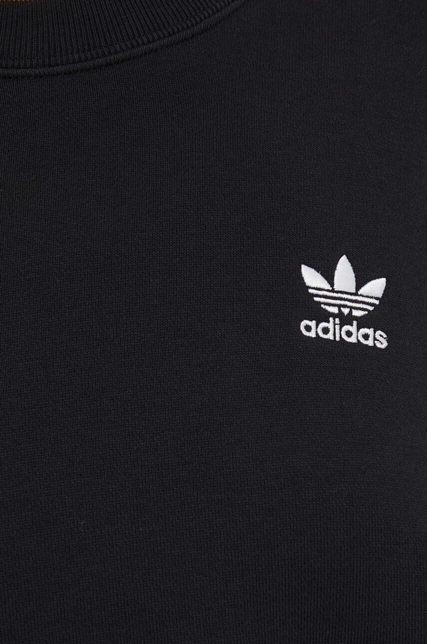 adidas Originals Bavlněná mikina dámská černá barva s aplikací - Pepit.cz