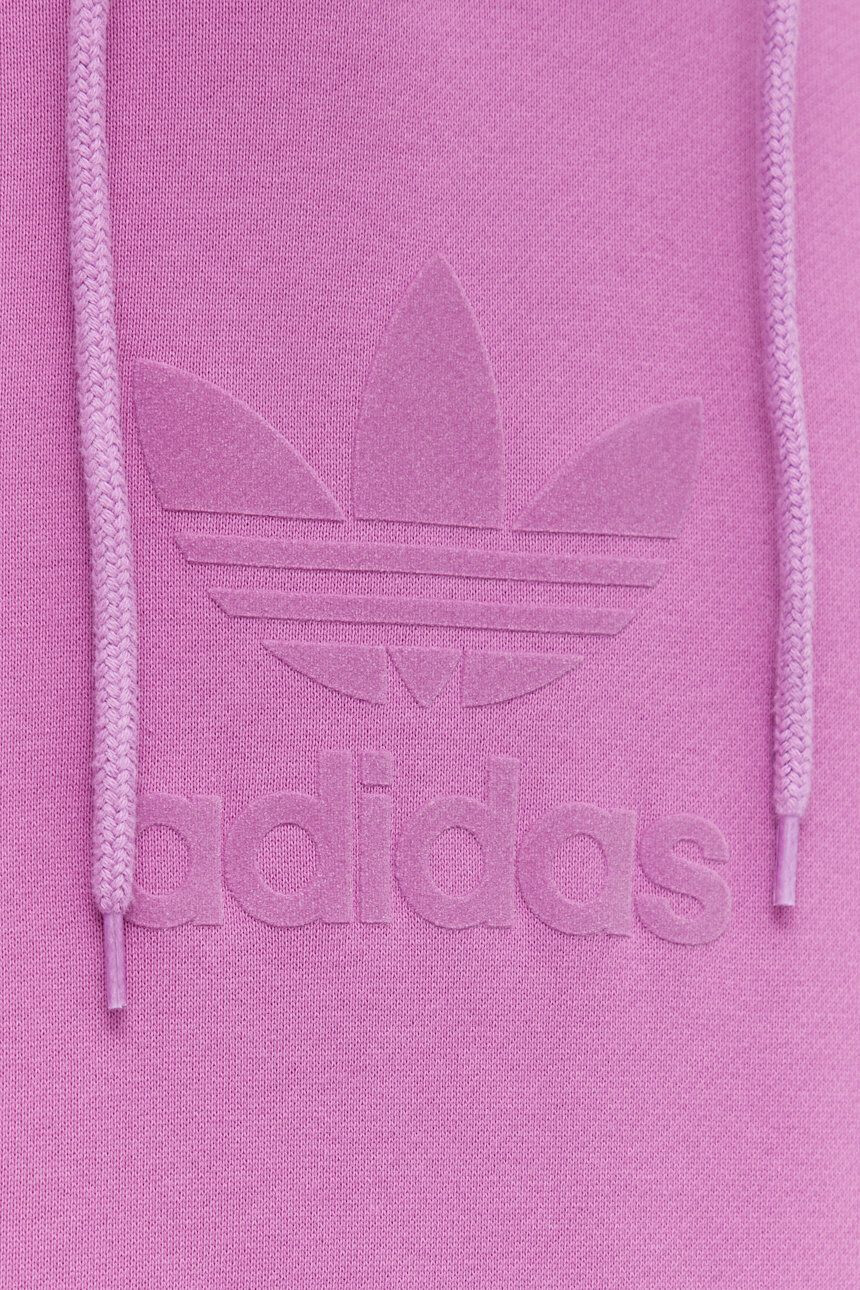 adidas Originals Bavlněná mikina pánská růžová barva s potiskem - Pepit.cz