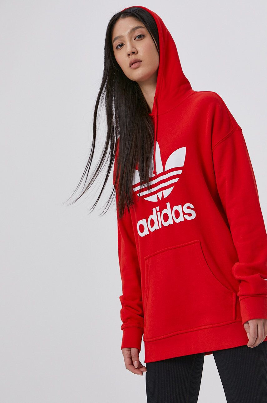 adidas Originals Bavlněná mikina dámská bílá barva s aplikací - Pepit.cz