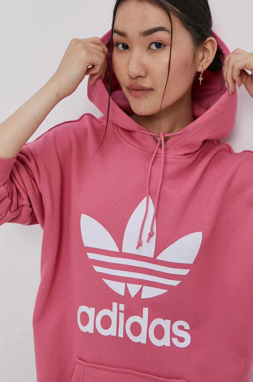 adidas Originals Bavlněná mikina dámská žlutá barva s potiskem - Pepit.cz