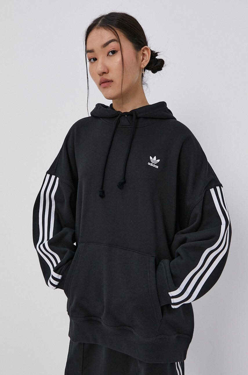 adidas Originals Bavlněná mikina dámská bílá barva s potiskem - Pepit.cz