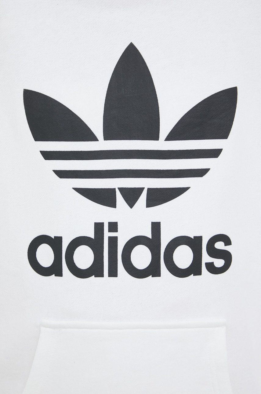 adidas Originals Bavlněná mikina dámská bílá barva s potiskem - Pepit.cz