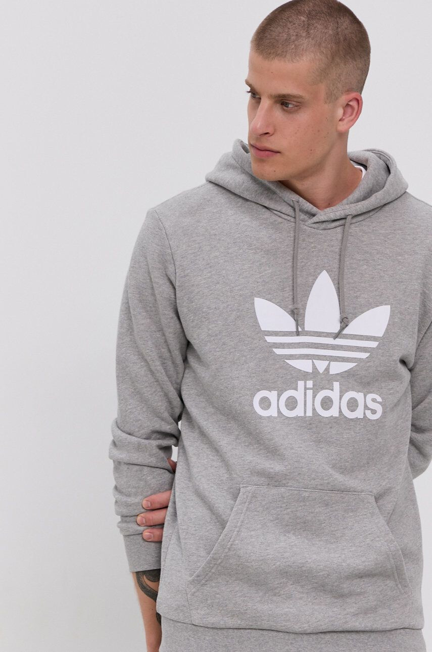 adidas Originals Bavlněná mikina HE9497 pánská tmavomodrá barva s potiskem - Pepit.cz