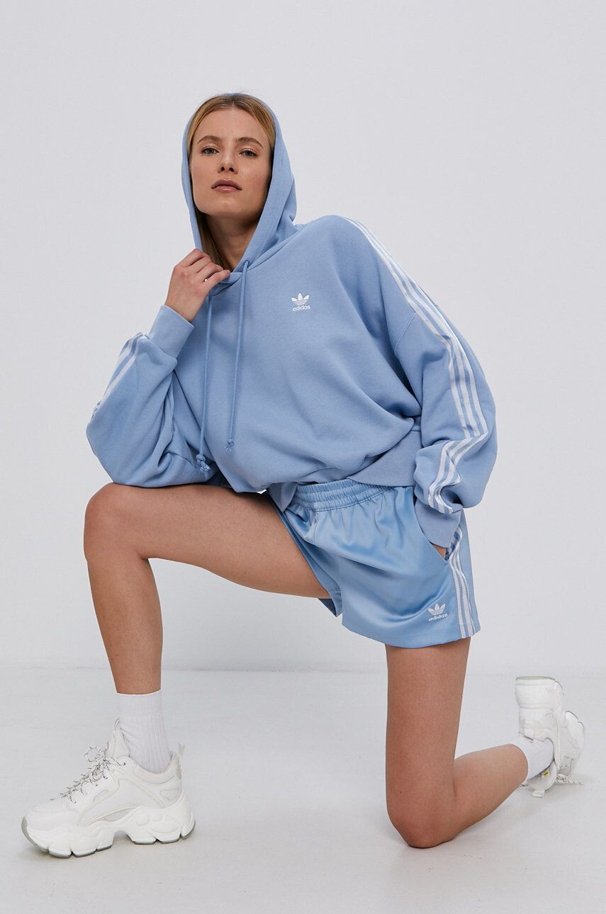 adidas Originals Bavlněná mikina HC9463 pánská hnědá barva vzorovaná - Pepit.cz