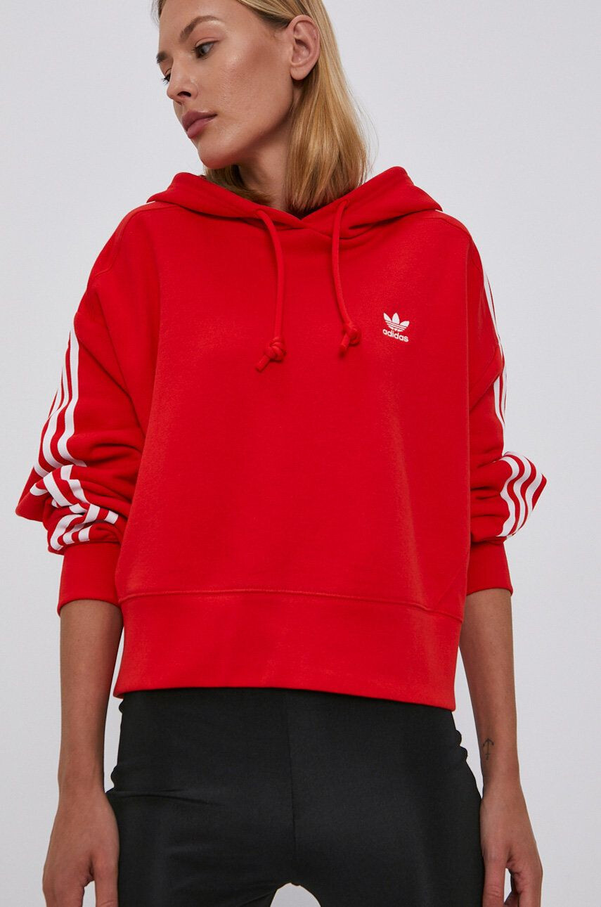 adidas Originals Bavlněná mikina pánská béžová barva hladká - Pepit.cz