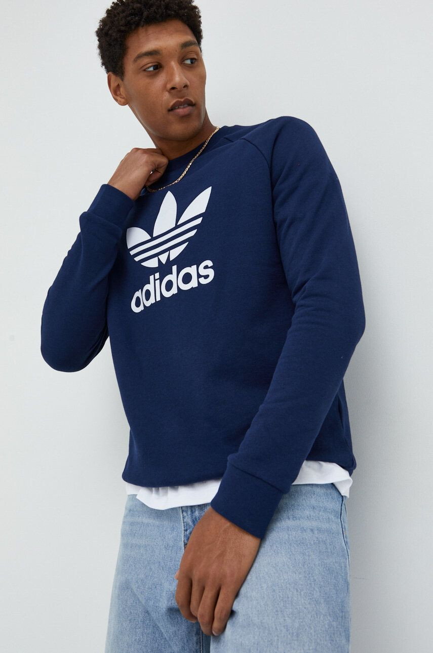 adidas Originals Bavlněná mikina dámská béžová barva s kapucí s potiskem - Pepit.cz