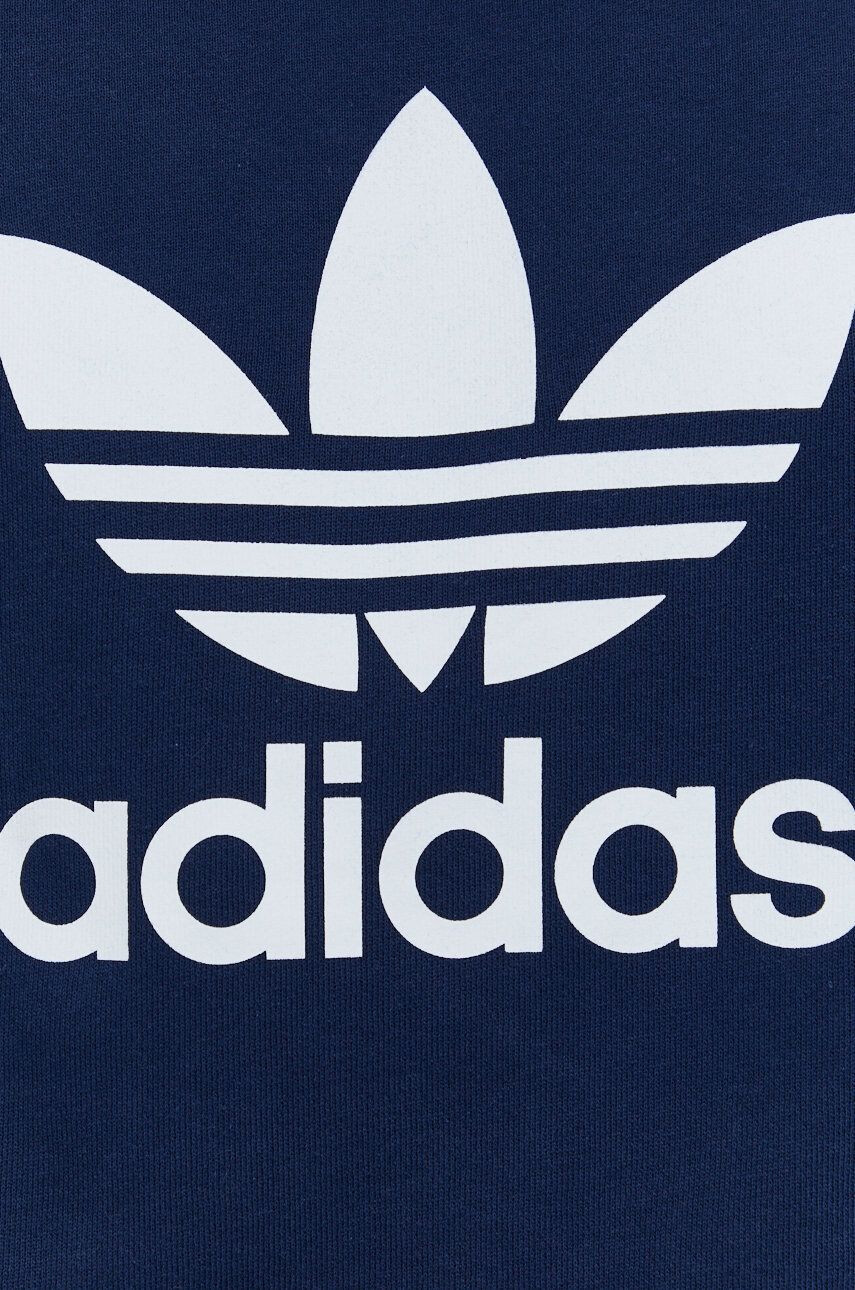 adidas Originals Bavlněná mikina dámská béžová barva s kapucí s potiskem - Pepit.cz