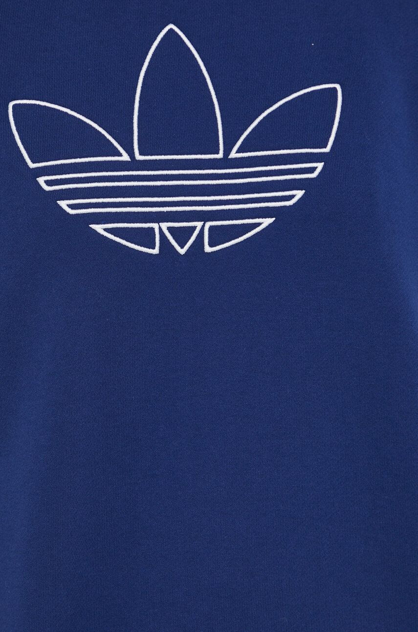 adidas Originals Bavlněná mikina dámská tmavomodrá barva s aplikací - Pepit.cz