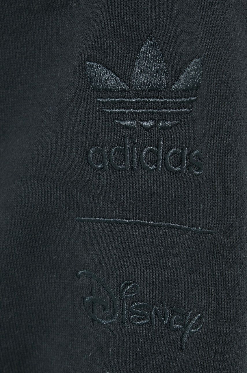 adidas Originals Bavlněná mikina dámská černá barva s aplikací - Pepit.cz