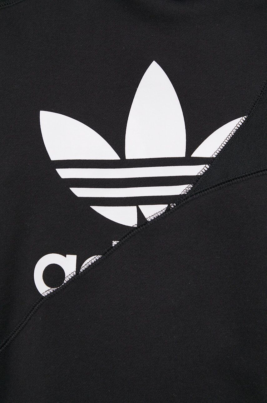 adidas Originals Bavlněná mikina HG6331 pánská černá barva s potiskem - Pepit.cz