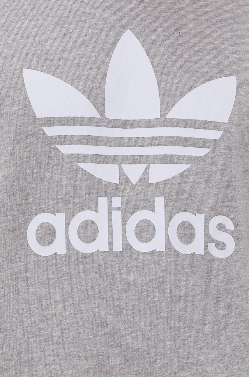 adidas Originals Bavlněná mikina H06650 pánská šedá barva melanžová H06650-MGREYH/WHT - Pepit.cz