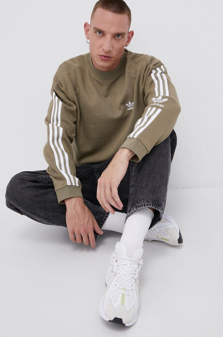 adidas Originals Bavlněná mikina dámská šedá barva s kapucí melanžová IA6418-grey - Pepit.cz