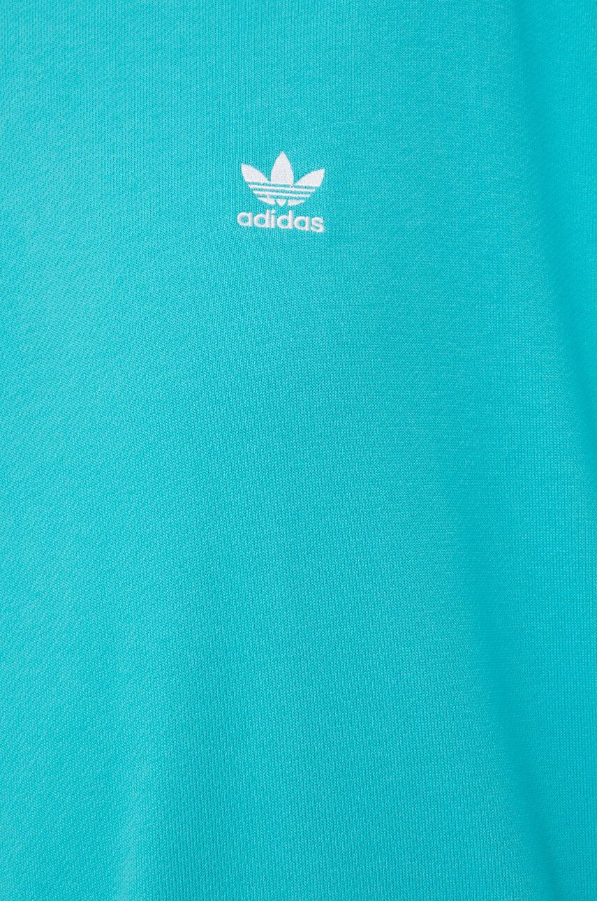 adidas Originals Bavlněná mikina Adicolor HB9471 dámská tyrkysová barva s aplikací - Pepit.cz