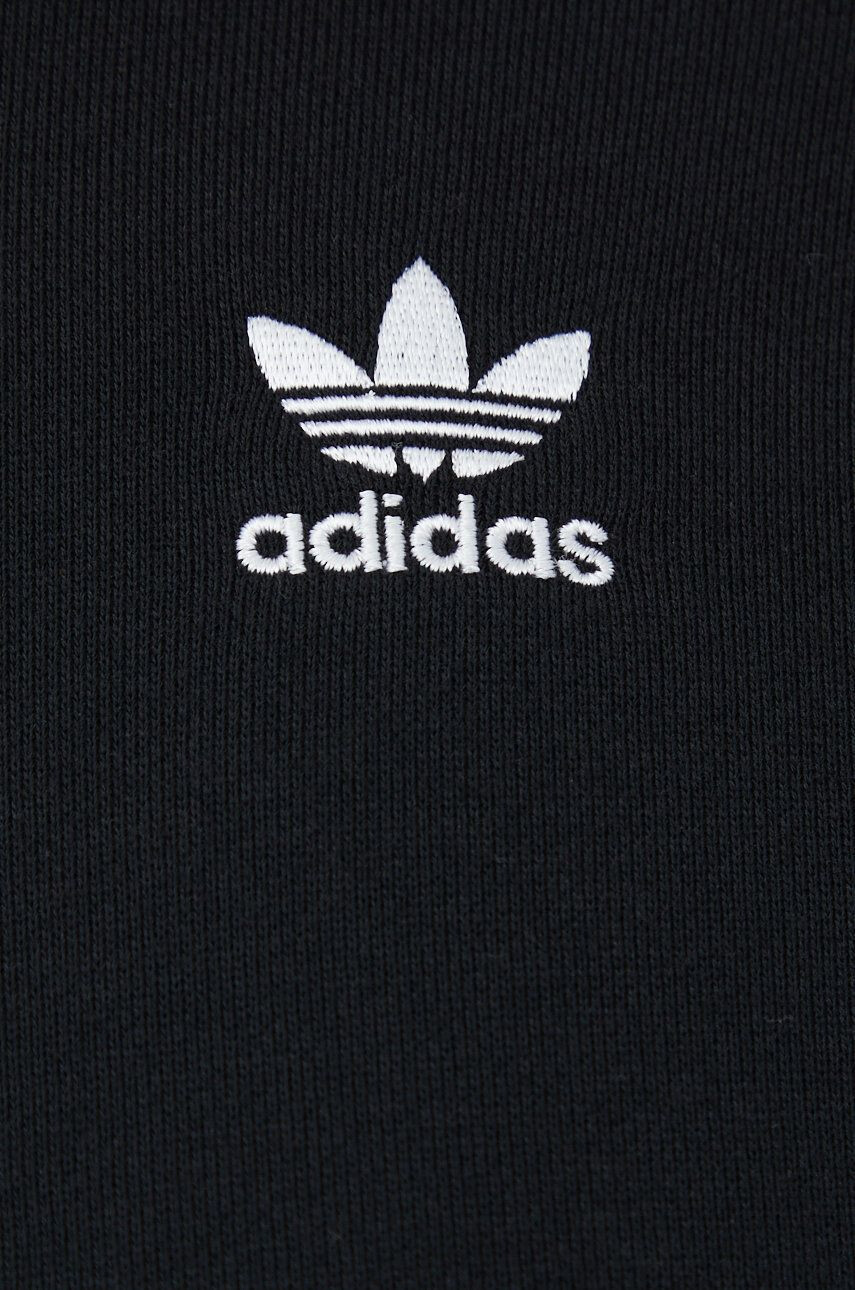 adidas Originals Bavlněná mikina Adicolor HC2064 dámská černá barva s aplikací HC2064-BLACK - Pepit.cz