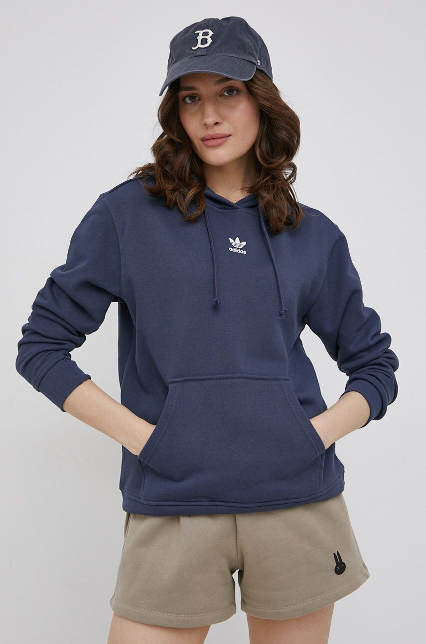 adidas Originals Bavlněná mikina Adicolor HC4490 pánská černá barva s potiskem - Pepit.cz