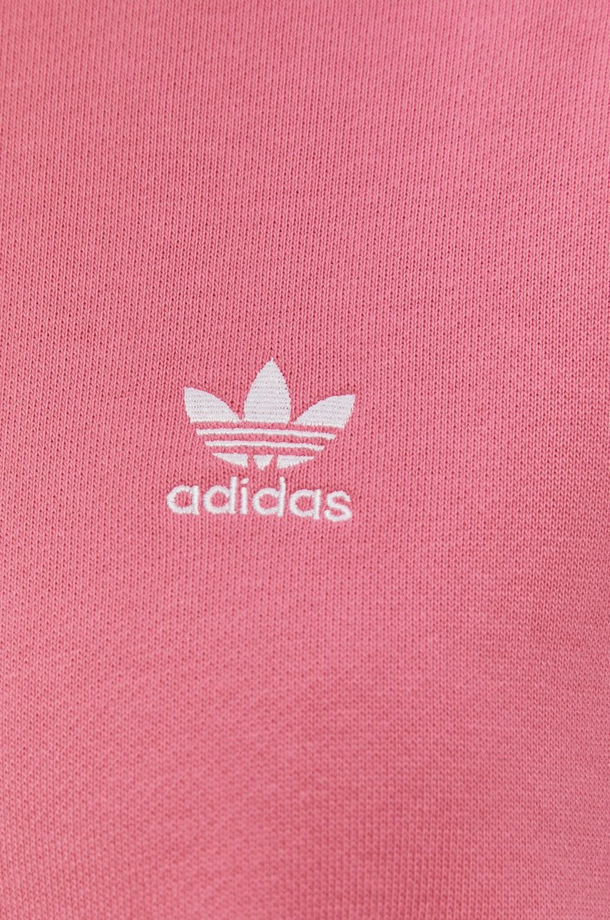 adidas Originals Bavlněná mikina H33542 dámská růžová barva hladká - Pepit.cz