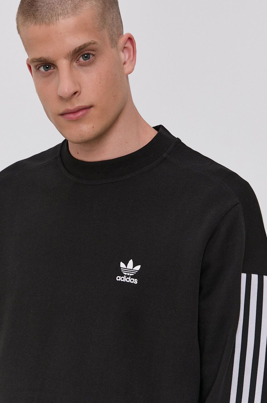 adidas Originals Bavlněná mikina černá barva s potiskem H41315-BLACK - Pepit.cz