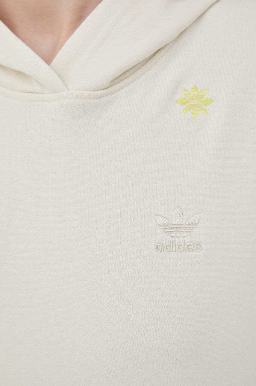 adidas Originals Bavlněná mikina HD2774 dámská béžová barva s aplikací - Pepit.cz