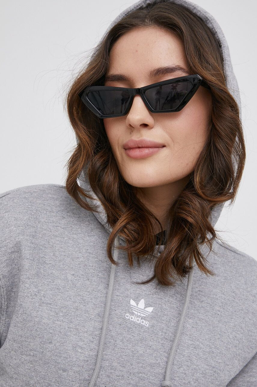 adidas Originals Bavlněná mikina HF7512 dámská šedá barva melanžová - Pepit.cz