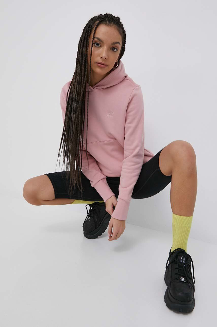 adidas Originals Bavlněná mikina Trefoil Moments HE9540 dámská růžová barva s aplikací HE9540-WONMAU - Pepit.cz