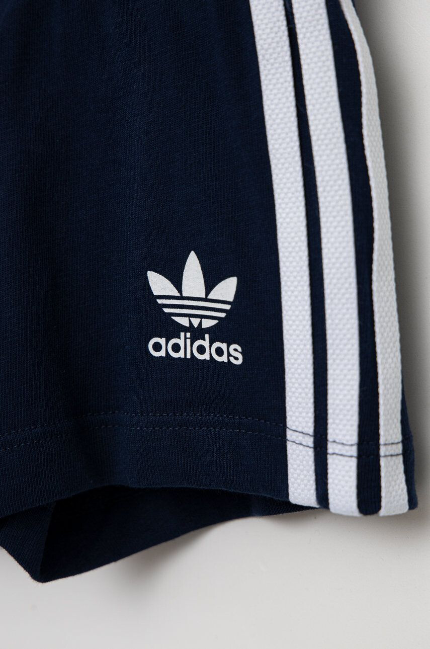 adidas Originals Bavlněná tepláková souprava pro miminka tmavomodrá barva - Pepit.cz