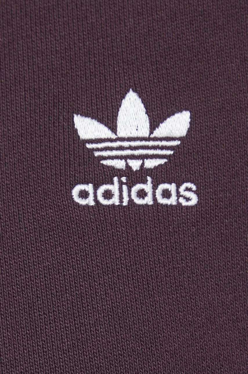 adidas Originals Bavlněné šaty fialová barva midi oversize - Pepit.cz