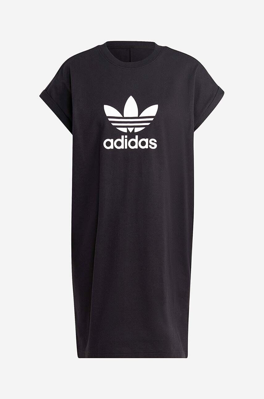 adidas Originals Bavlněné šaty černá barva mini IC5483-black - Pepit.cz