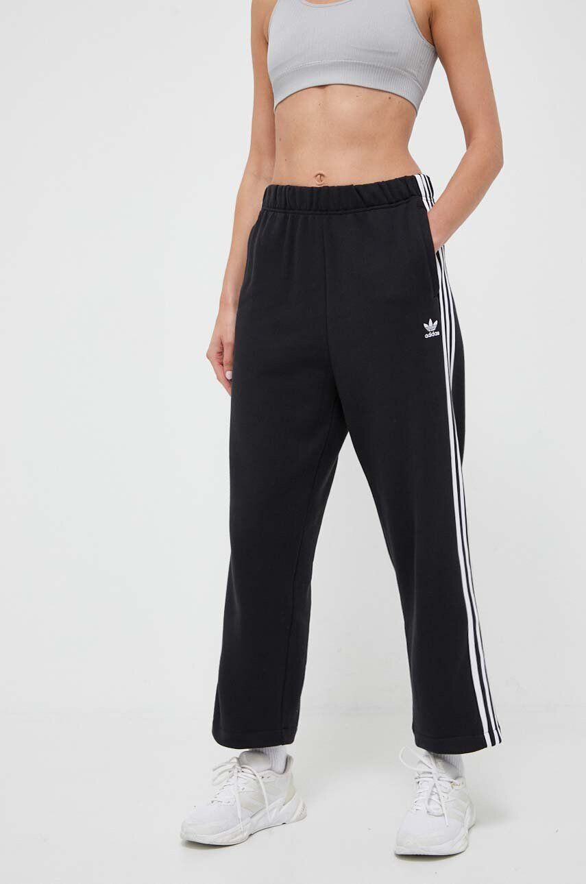 adidas Originals Bavlněné tepláky Open Hem Pant černá barva IC5505 - Pepit.cz