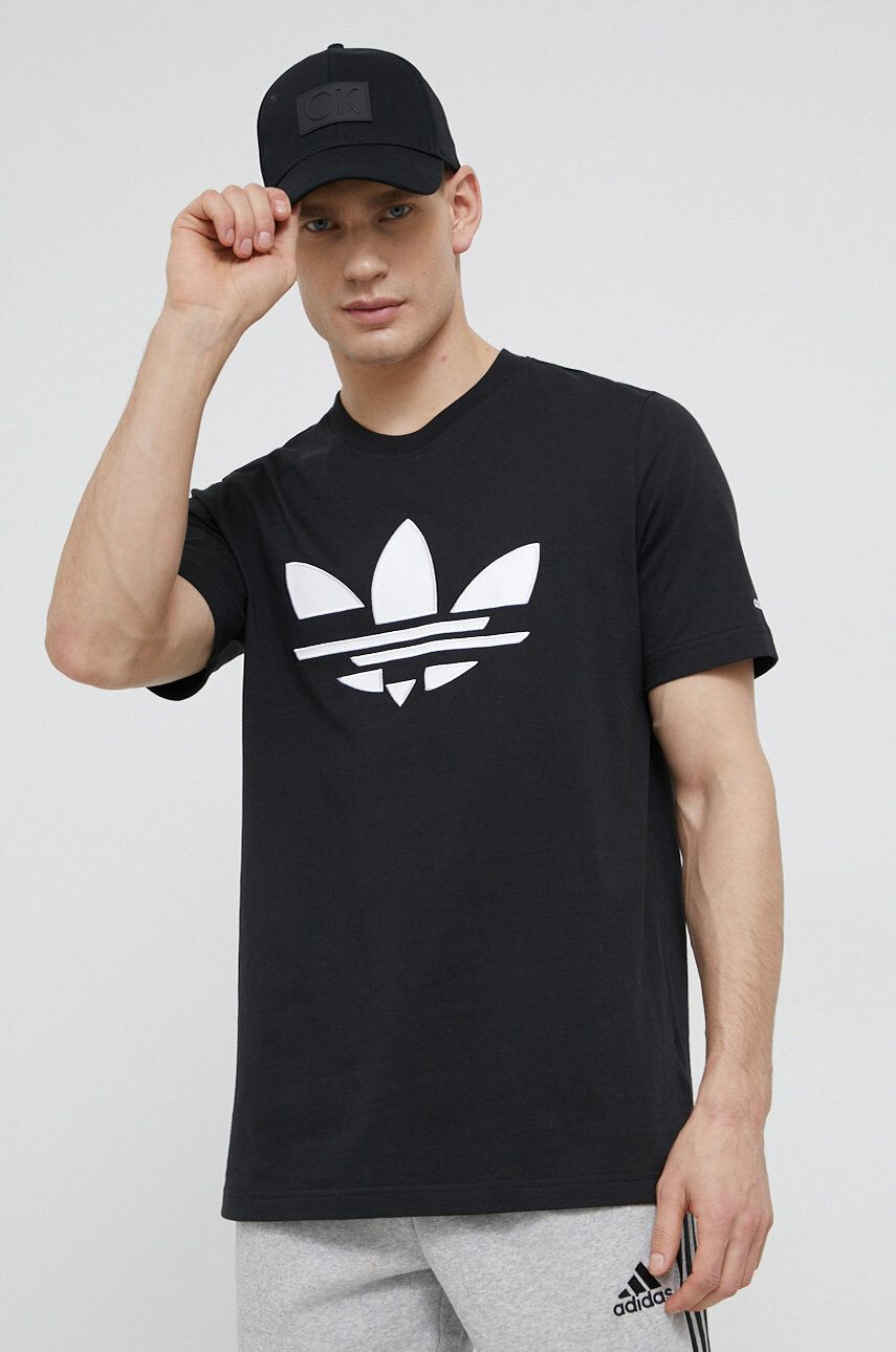 adidas Originals Bavlněné tričko béžová barva - Pepit.cz