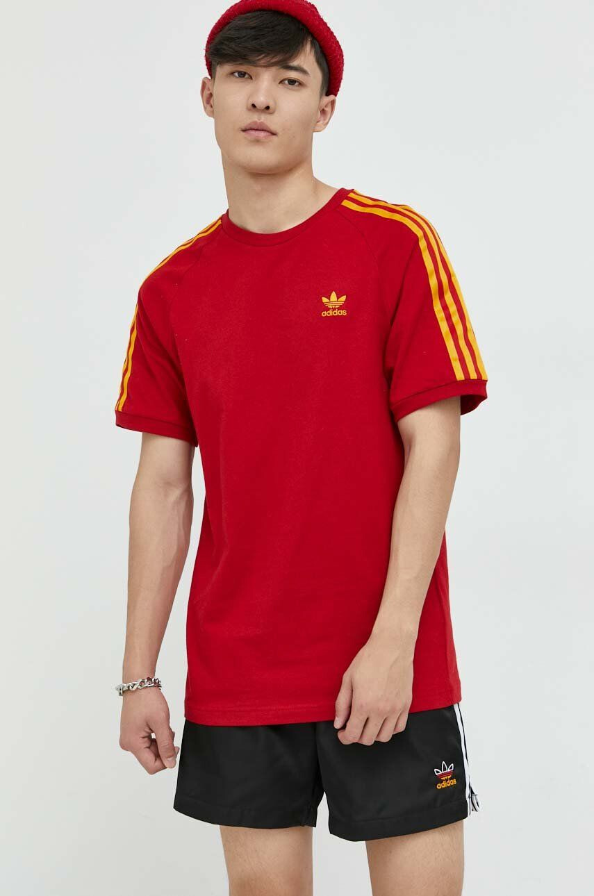 adidas Originals Bavlněné tričko bílá barva s potiskem - Pepit.cz