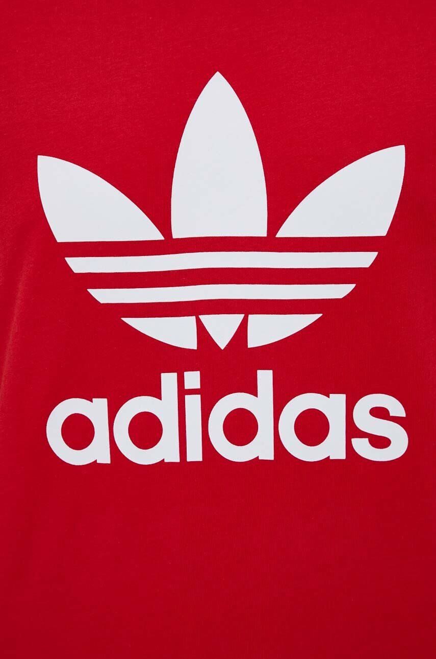 adidas Originals Bavlněné tričko béžová barva s potiskem - Pepit.cz