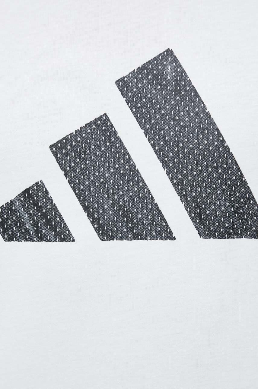 adidas Originals Bavlněné tričko bílá barva s potiskem - Pepit.cz