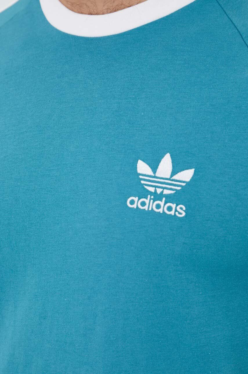 adidas Originals Bavlněné tričko tyrkysová barva s aplikací - Pepit.cz