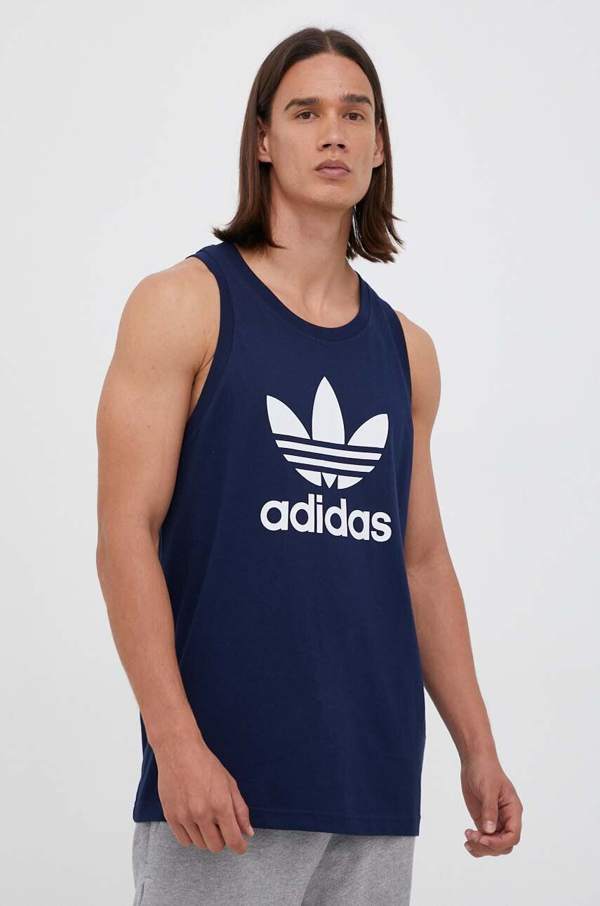 adidas Originals Bavlněné tričko tmavomodrá barva - Pepit.cz