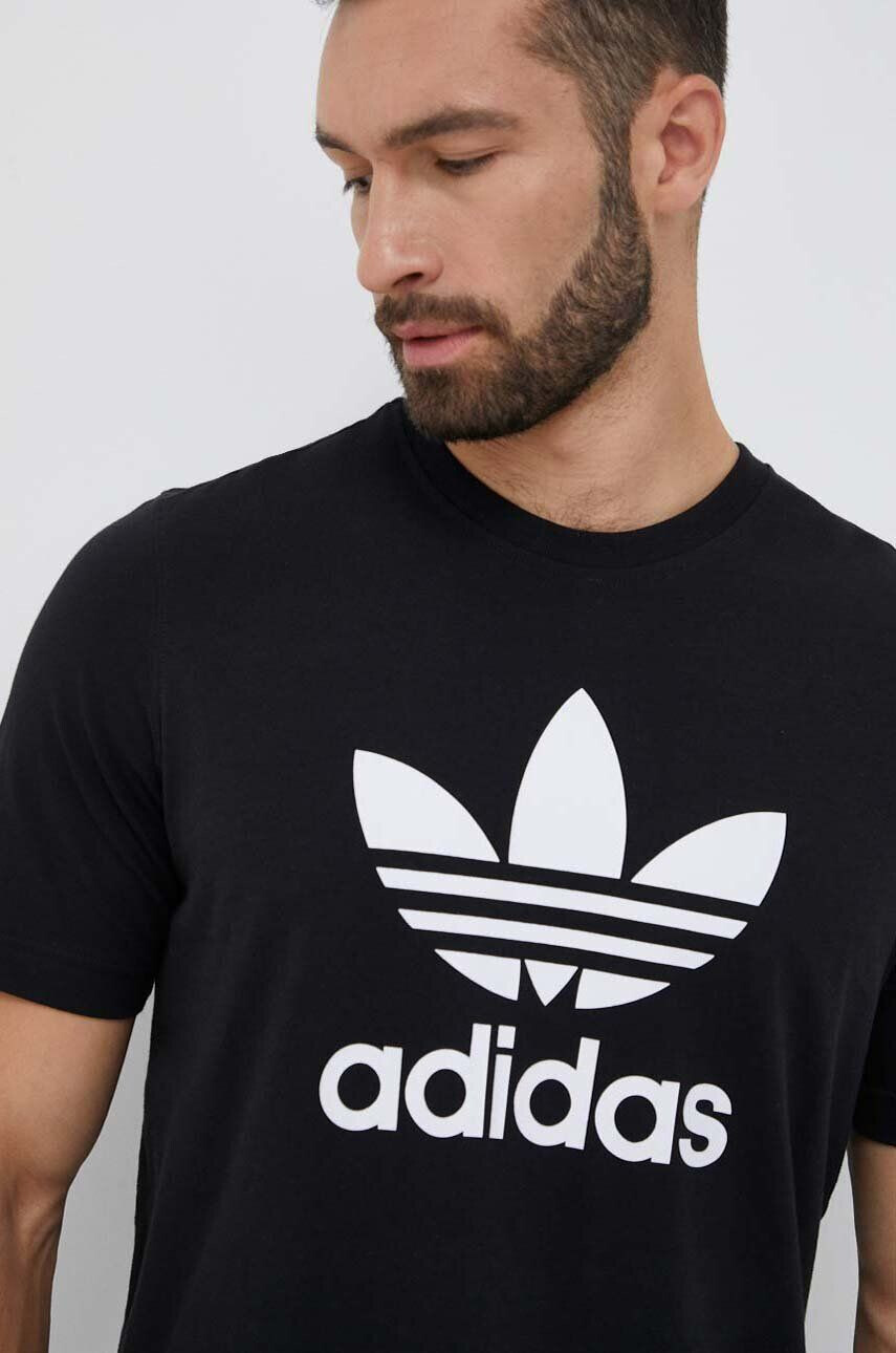 adidas Originals Bavlněné tričko béžová barva s aplikací - Pepit.cz