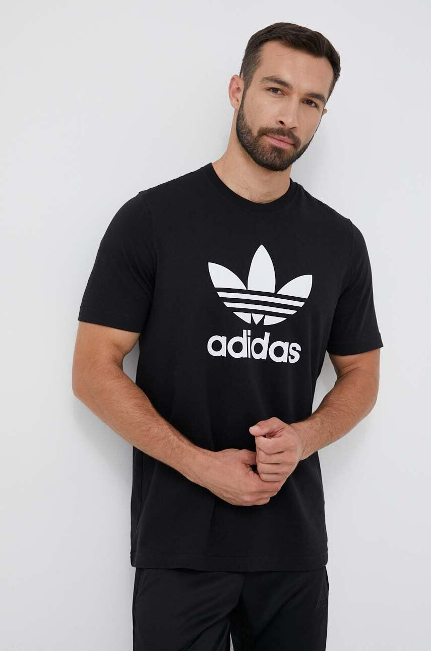 adidas Originals Bavlněné tričko béžová barva s aplikací - Pepit.cz