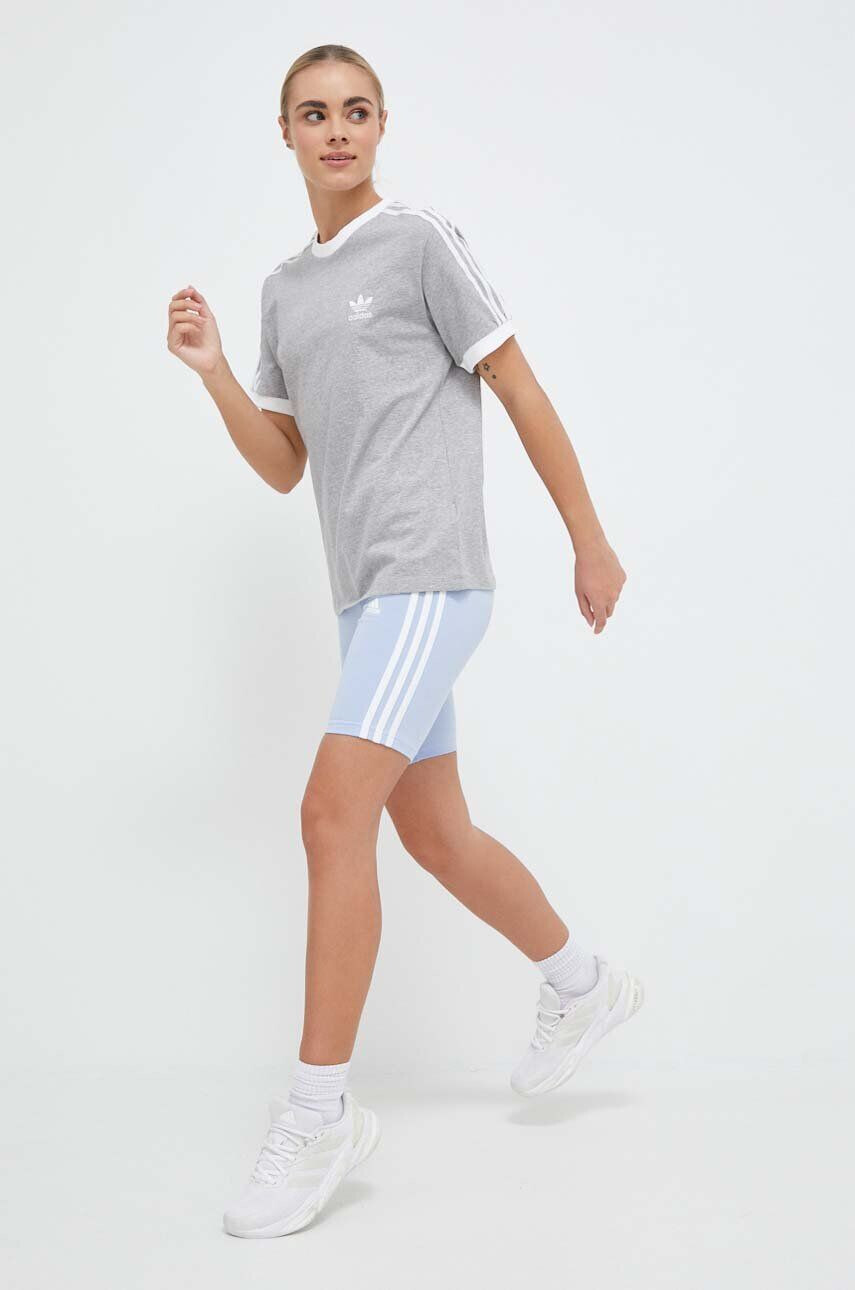 adidas Originals Bavlněné tričko šedá barva - Pepit.cz