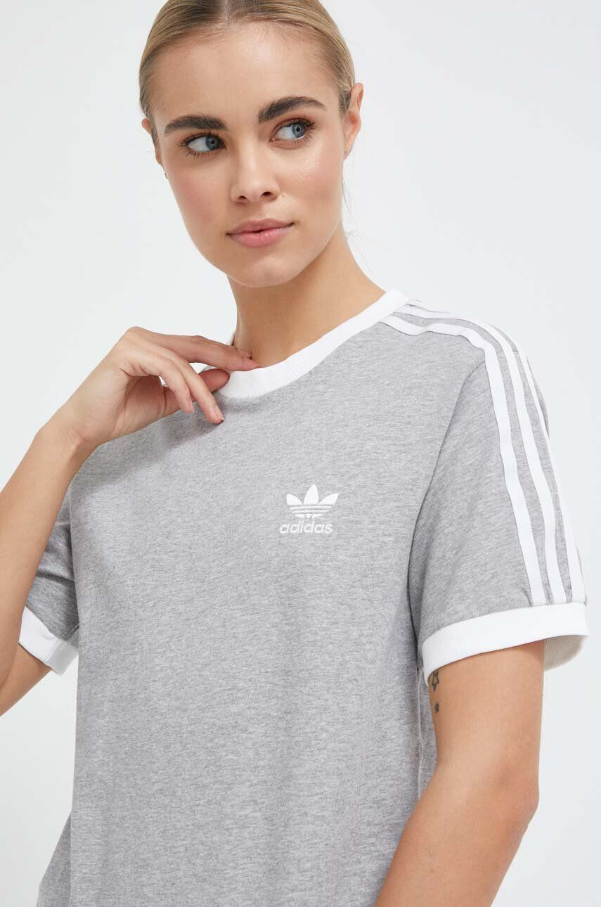 adidas Originals Bavlněné tričko šedá barva - Pepit.cz