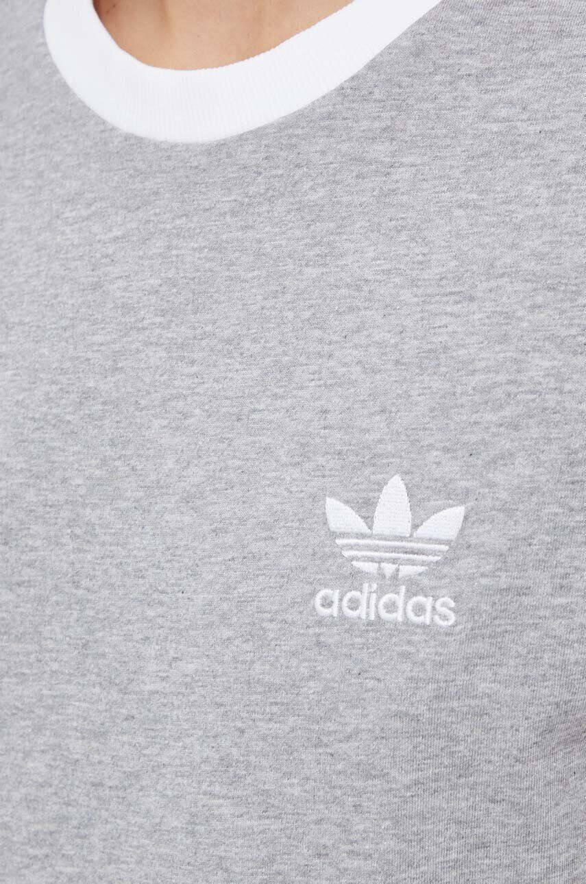 adidas Originals Bavlněné tričko šedá barva - Pepit.cz