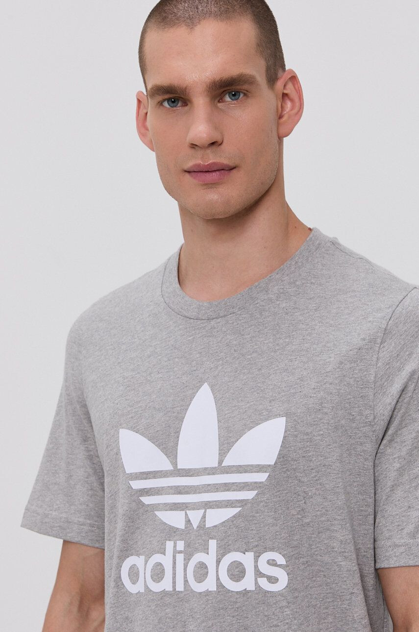 adidas Originals Bavlněné tričko H06643 šedá barva melanžové - Pepit.cz