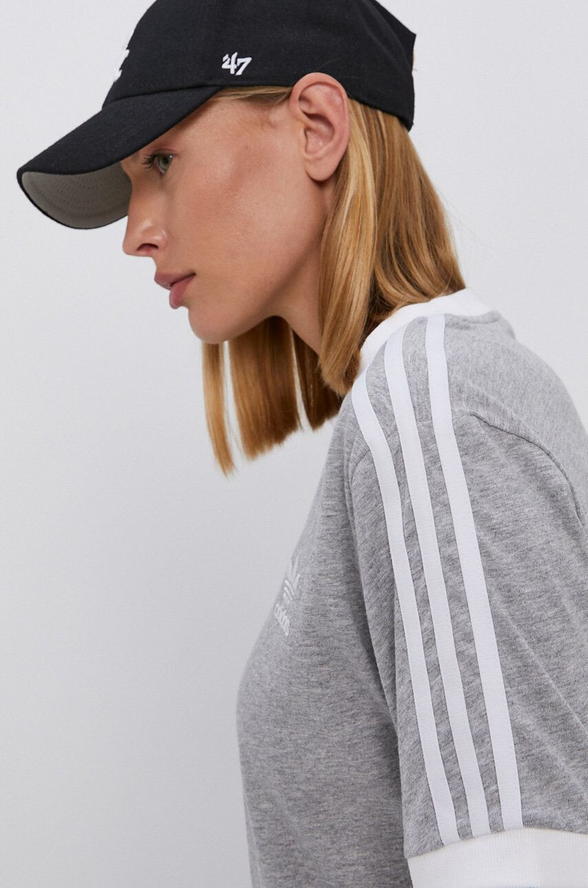 adidas Originals Bavlněné tričko H33576 šedá barva - Pepit.cz