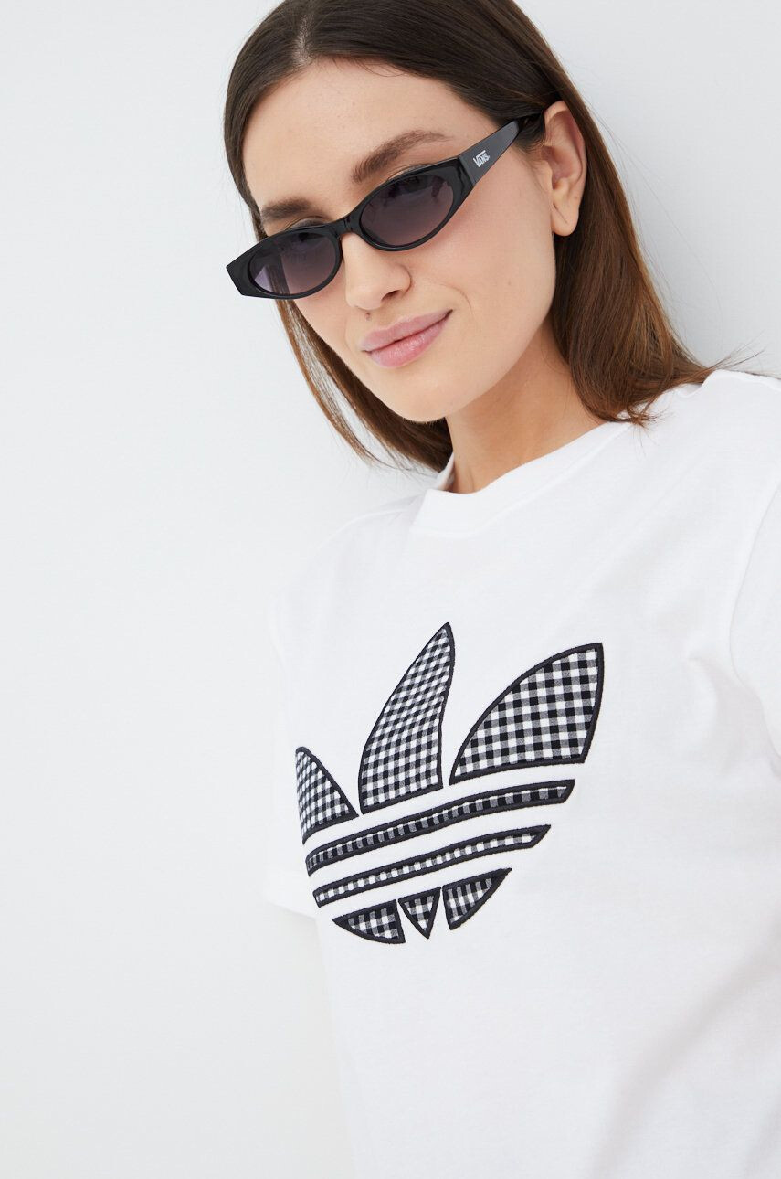 adidas Originals Bavlněné tričko Trefoil Moments HB9436 bílá barva - Pepit.cz