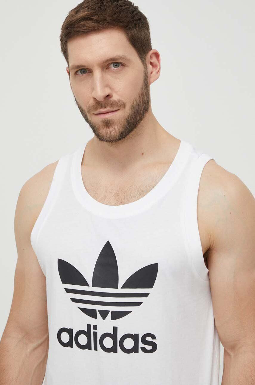 adidas Originals Bavlněný top bílá barva - Pepit.cz