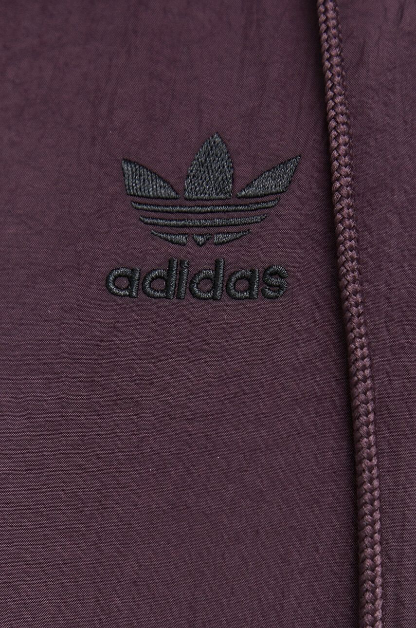 adidas Originals Bunda pánská fialová barva přechodná oversize - Pepit.cz