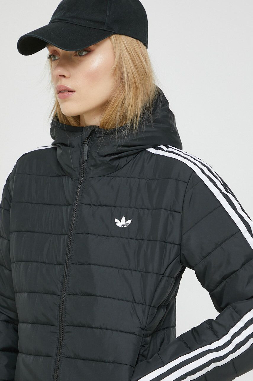 adidas Originals Bunda dámská černá barva přechodná - Pepit.cz